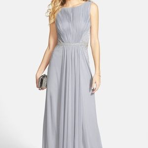 JS Boutique Drape Matte Jersey Chiffon Dress sz 16